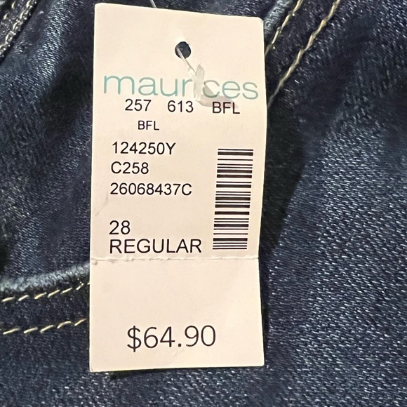 NWT Maurices Kancan High Rise Bootcut and Button Fly Dark Wash Denim Size 28X32 - Picture 8 of 10